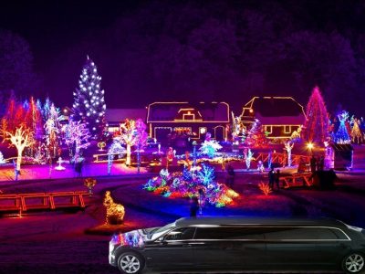 Fort Worth Christmas Lights Tours, Limo, Limousine, Sedan, Van, SUV, Party Bus, Shuttle, Charter, Spirit, Holiday, Trail of Lights, Santa, Dallas, December Nights