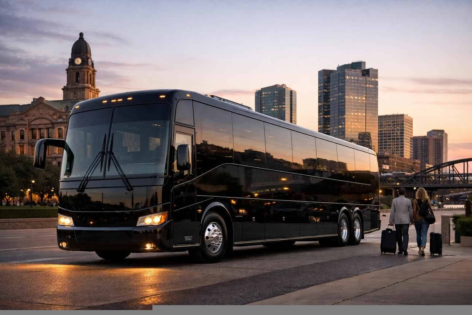 Black Party Bus Rental In Fort Worth Texas Affordable Black Bus Service in Fort Worth TX