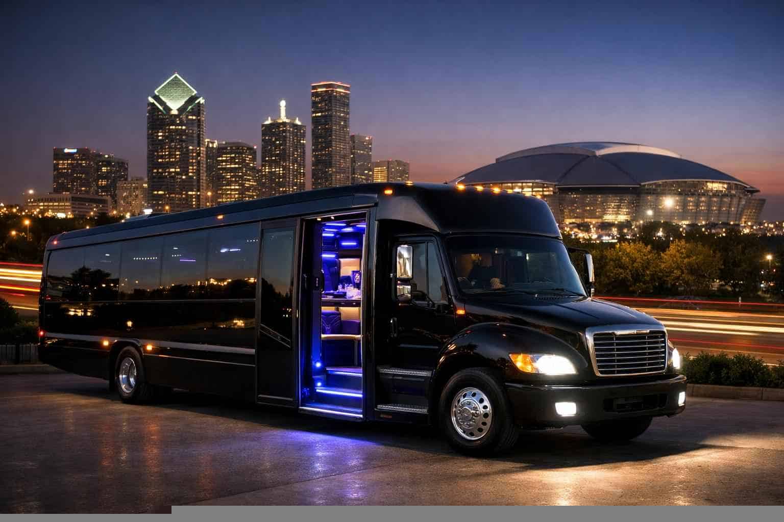 Black Party Bus Rental In Arlington Texas Affordable Black Party Bus Service in Arlington TX