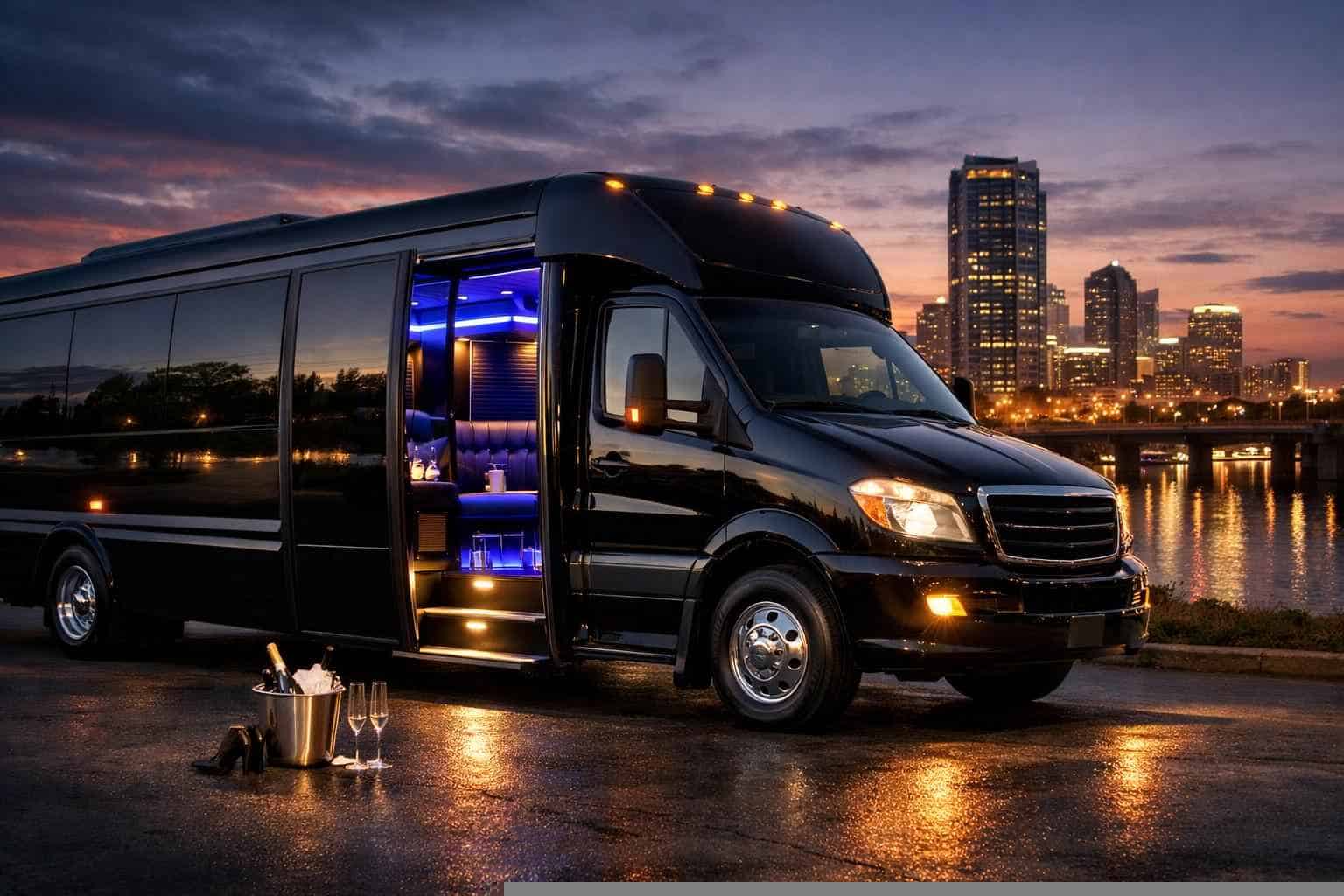 Affordable Black Party Bus Service in Bedford TX