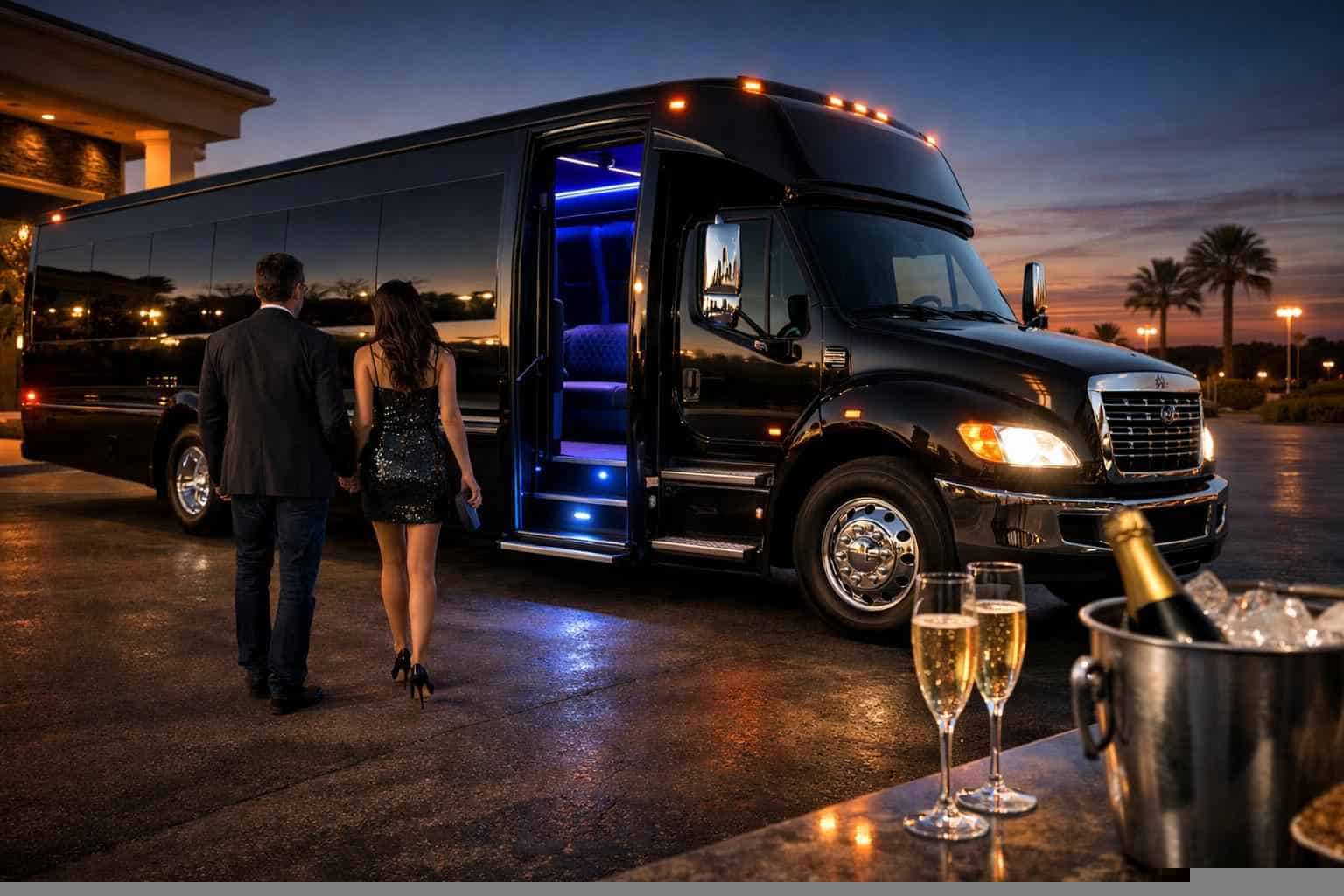 Affordable Black Party Bus Service in Crowley TX