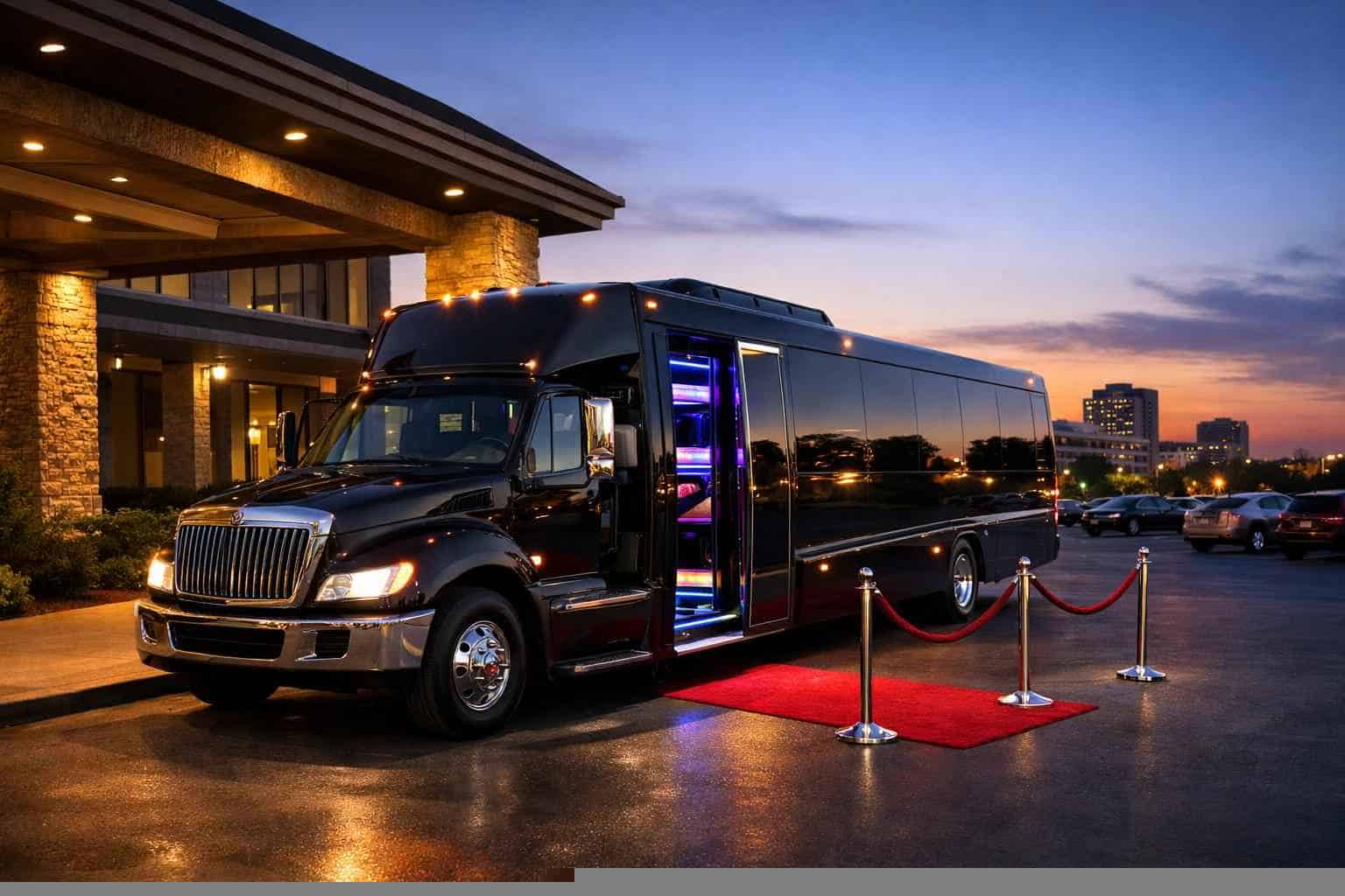 Affordable Black Party Bus Service in Hurst TX