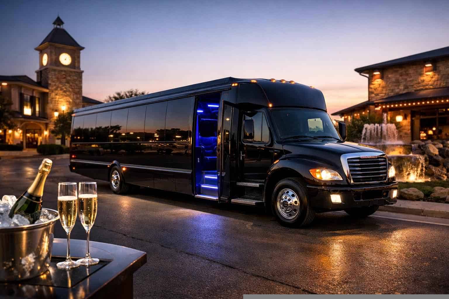 Black Party Bus Rental In Keller Texas Affordable Black Party Bus Service in Keller TX