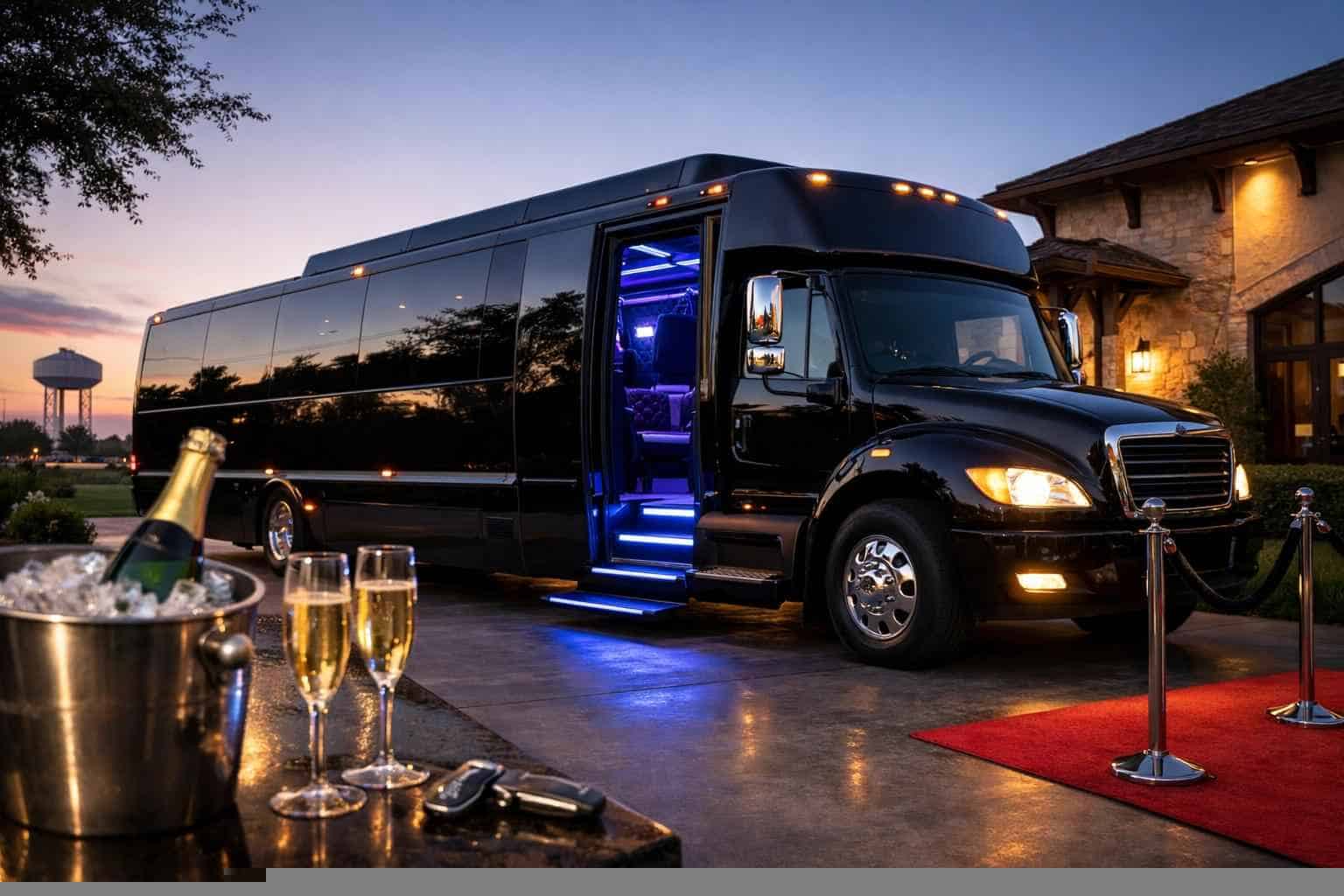 Affordable Black Party Bus Service in Mansfield TX
