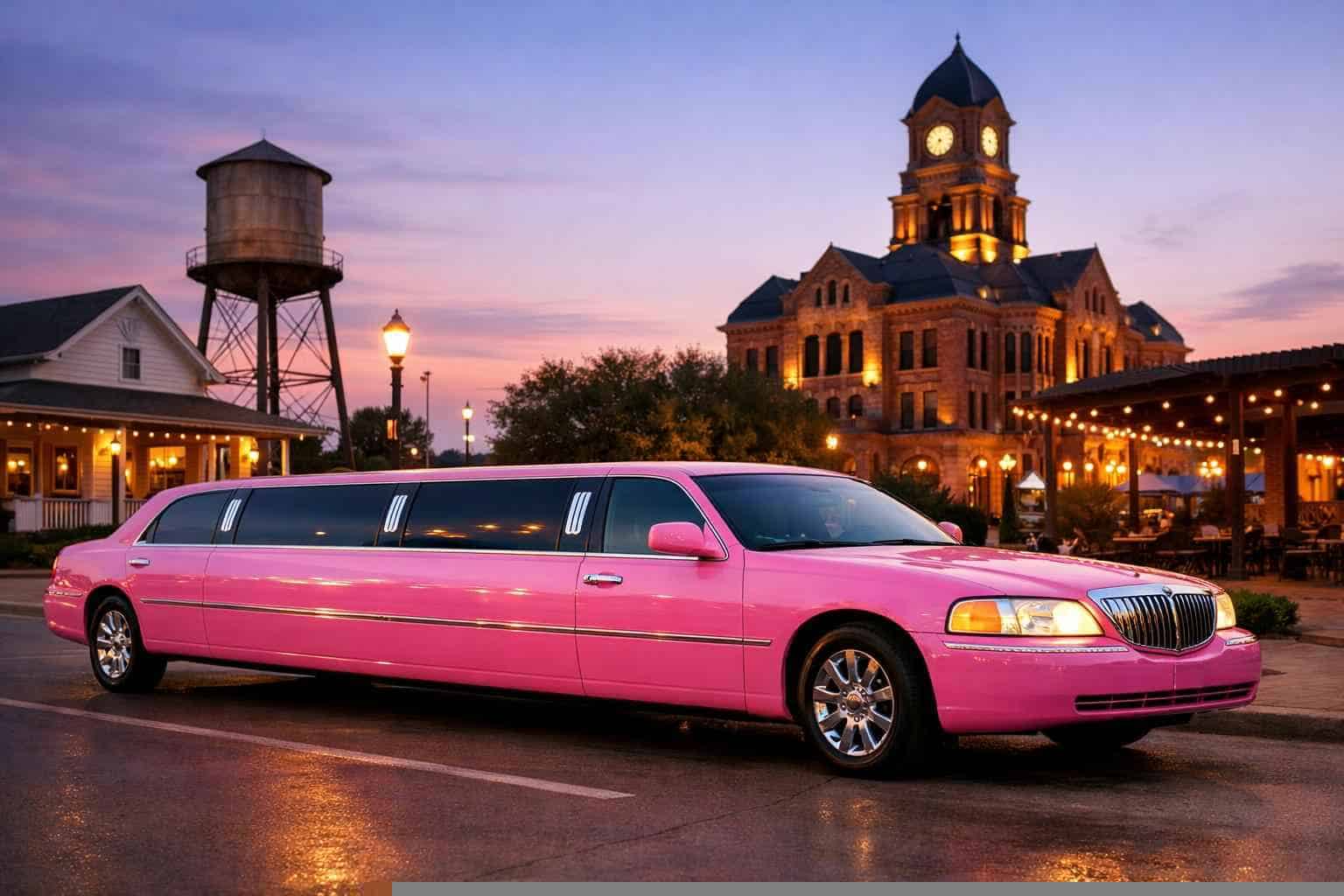Affordable Pink Limo Service in Burleson TX