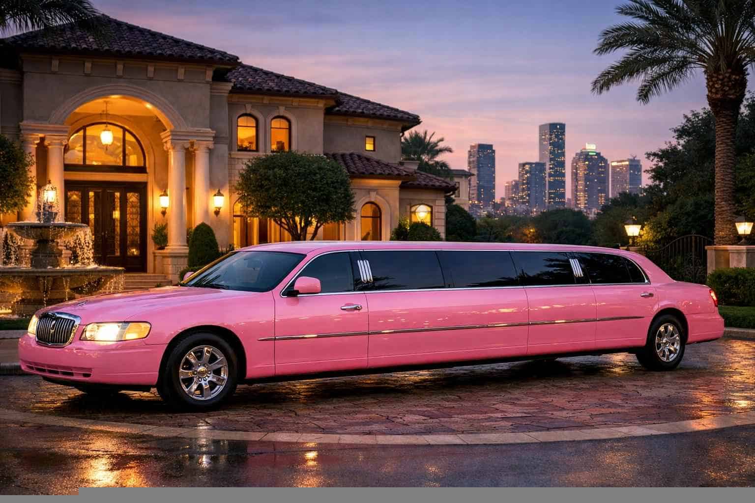 Affordable Pink Limo Service in River Oaks TX