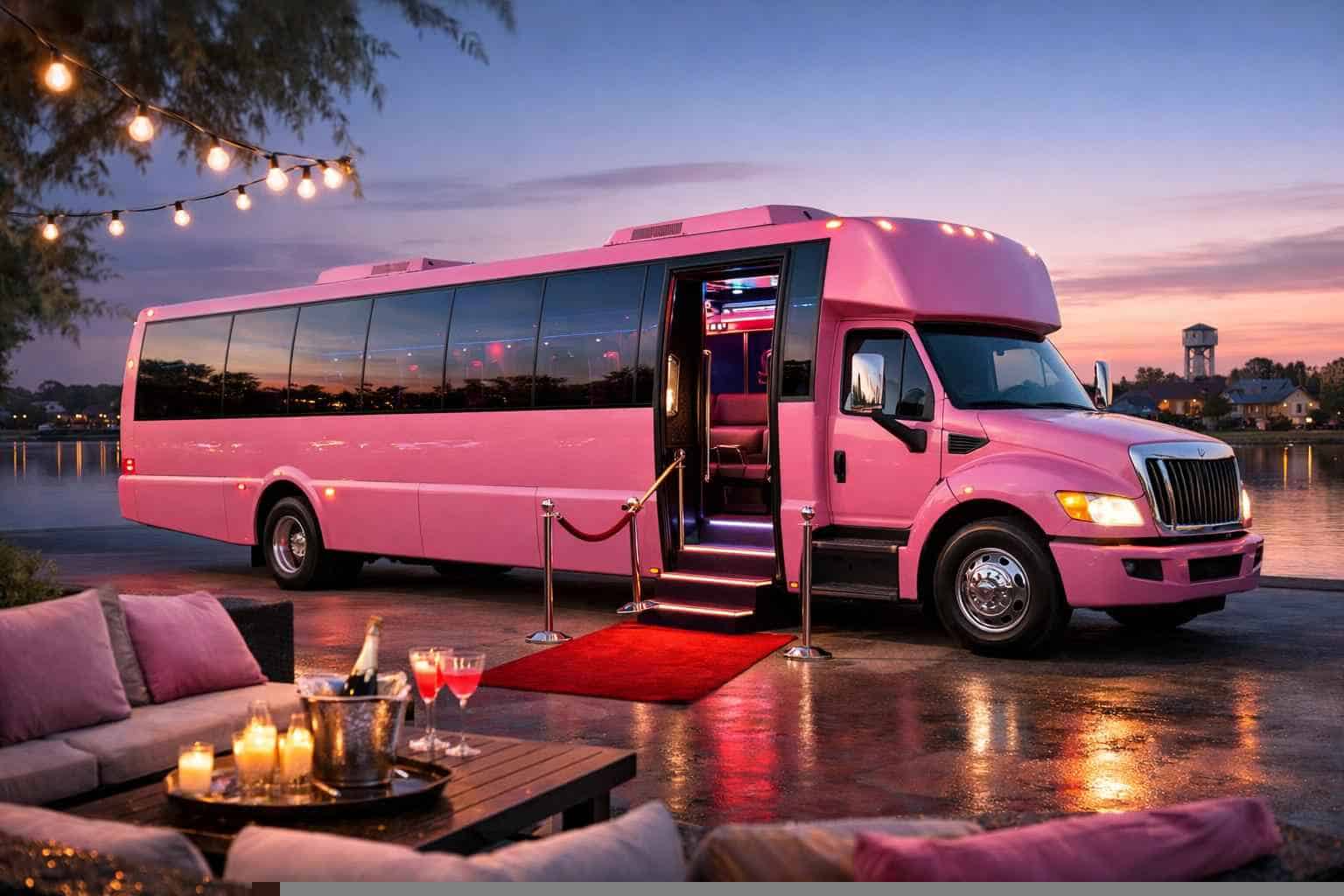 Affordable Pink Party Bus Service in Benbrook TX