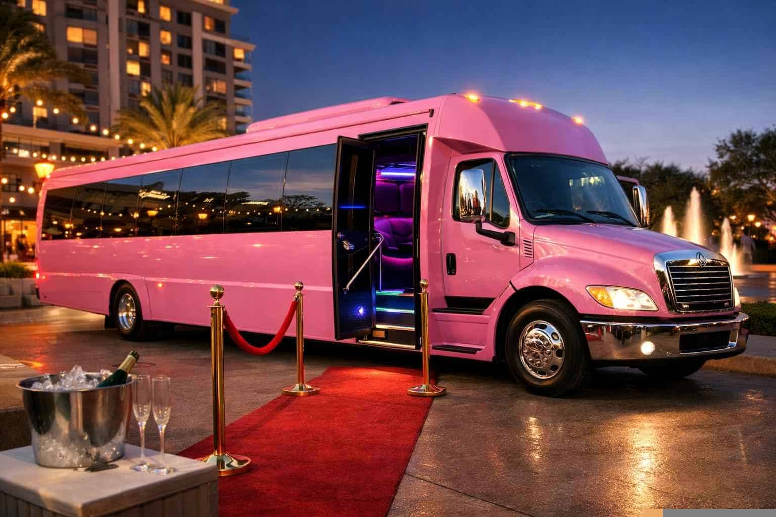 Affordable Pink Party Bus Service in Euless TX