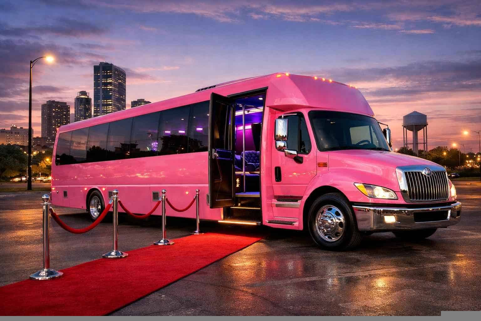Affordable Pink Party Bus Service in Haltom City TX