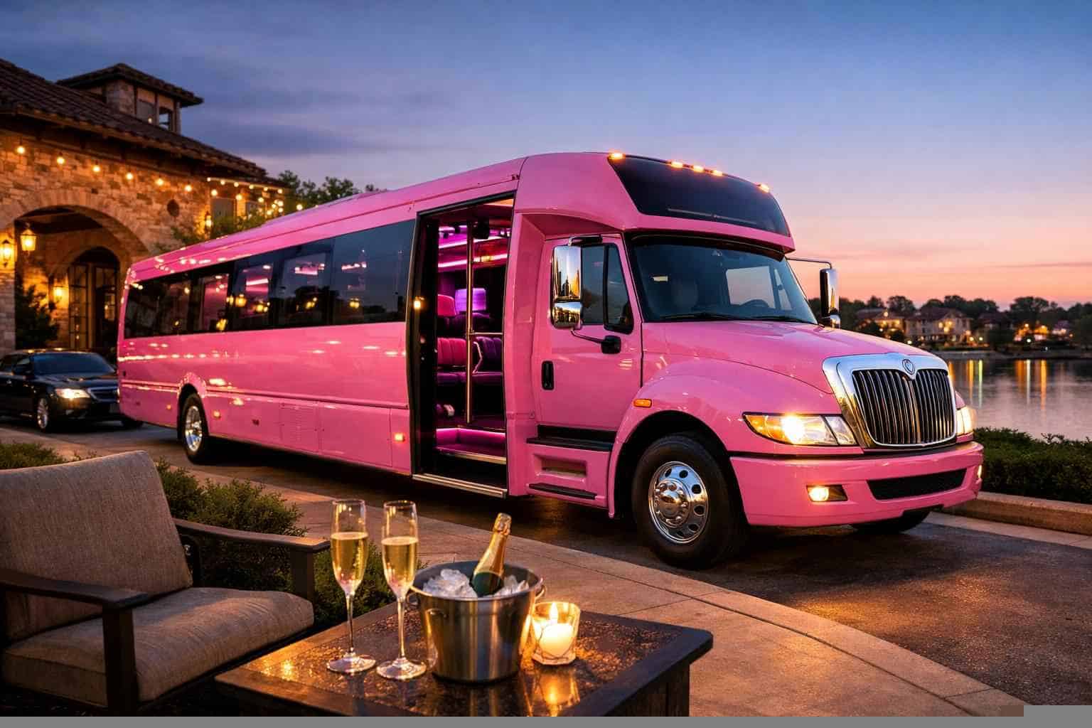 Affordable Pink Party Bus Service in Southlake TX