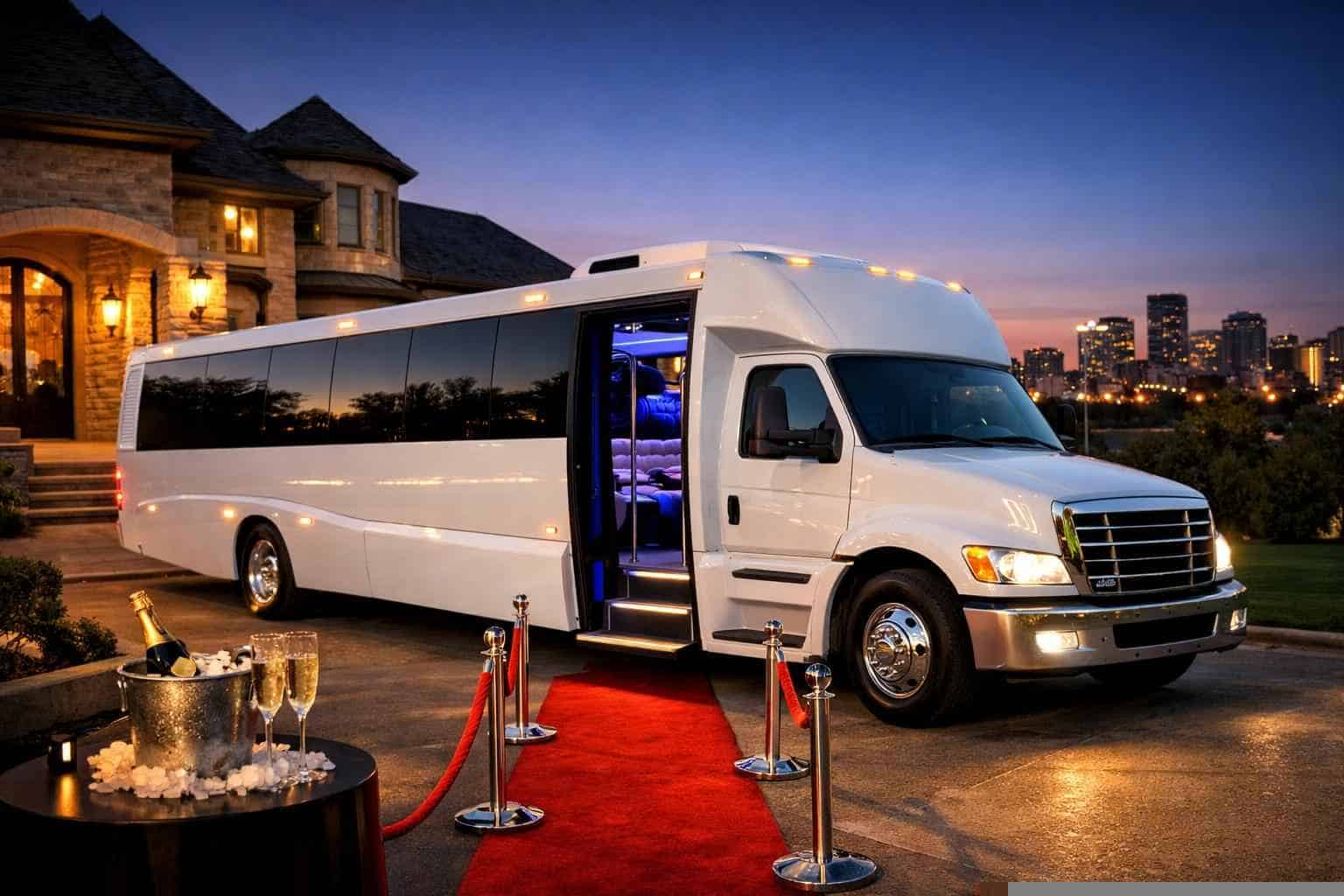 Affordable White Party Bus Service in Bedford TX