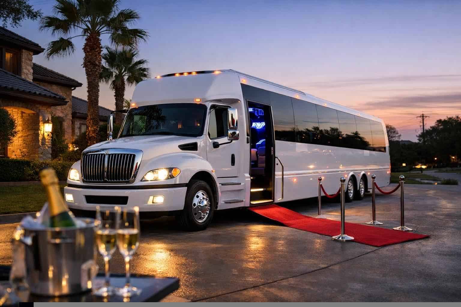Affordable White Party Bus Service in Crowley TX