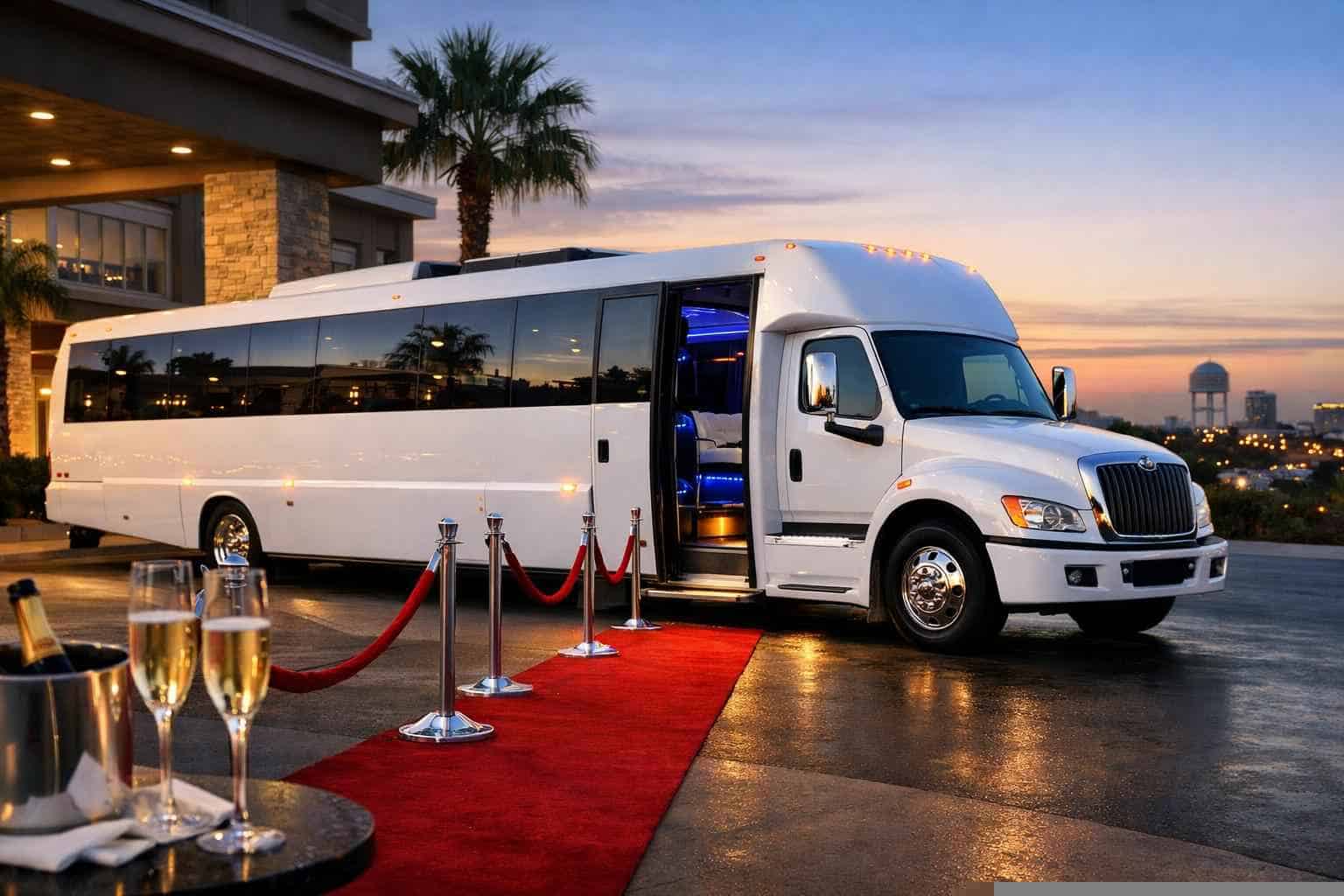 Affordable White Party Bus Service in Hurst TX