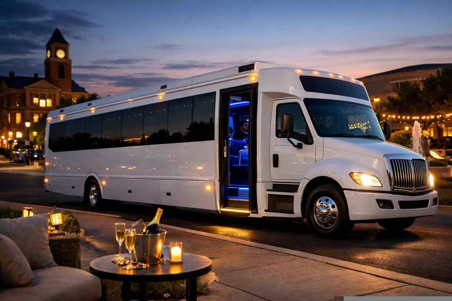 Affordable White Party Bus Service in Mansfield TX