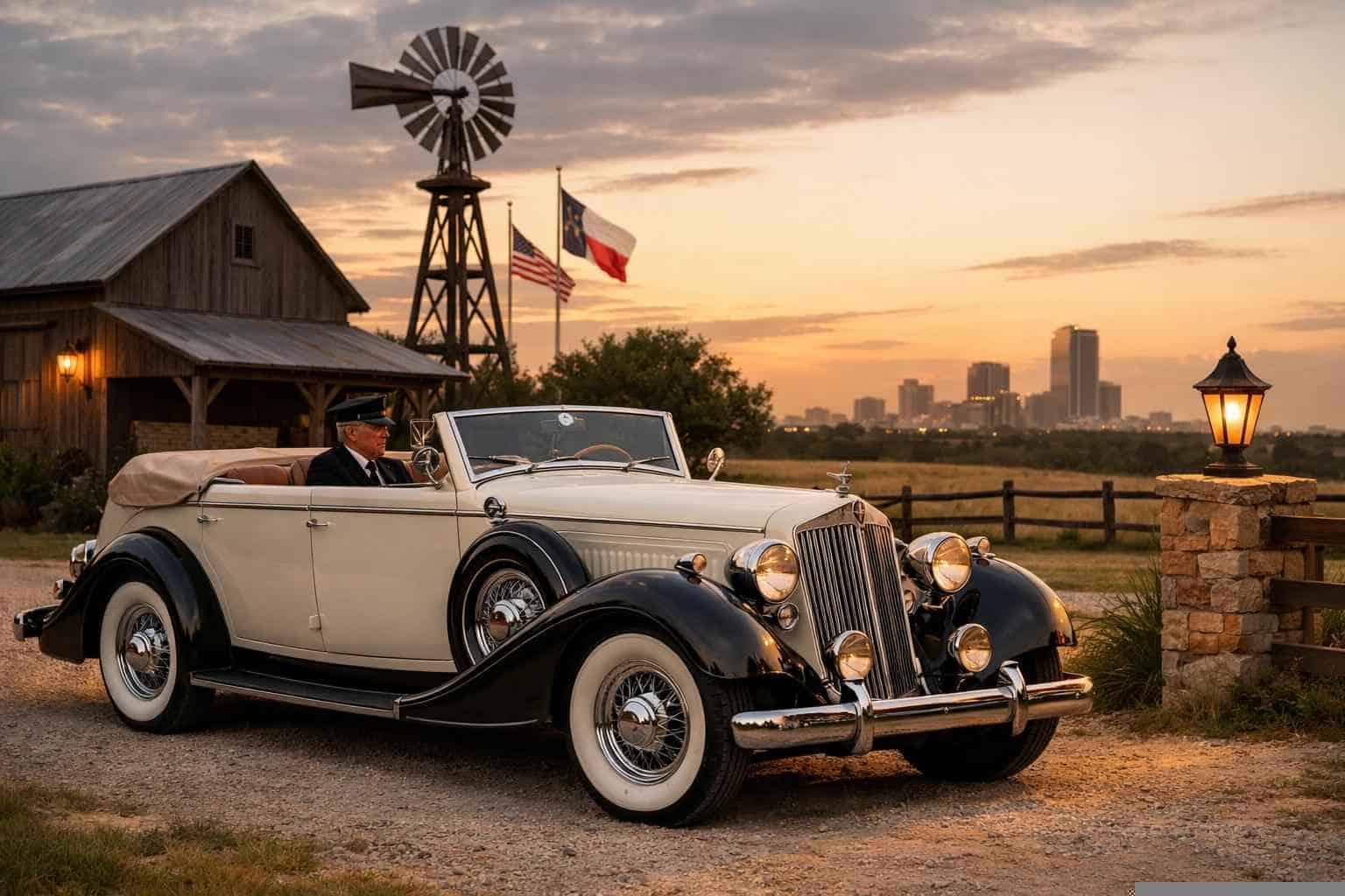 Antique Vehicle Rental with Driver Near Me in White Settlement Texas