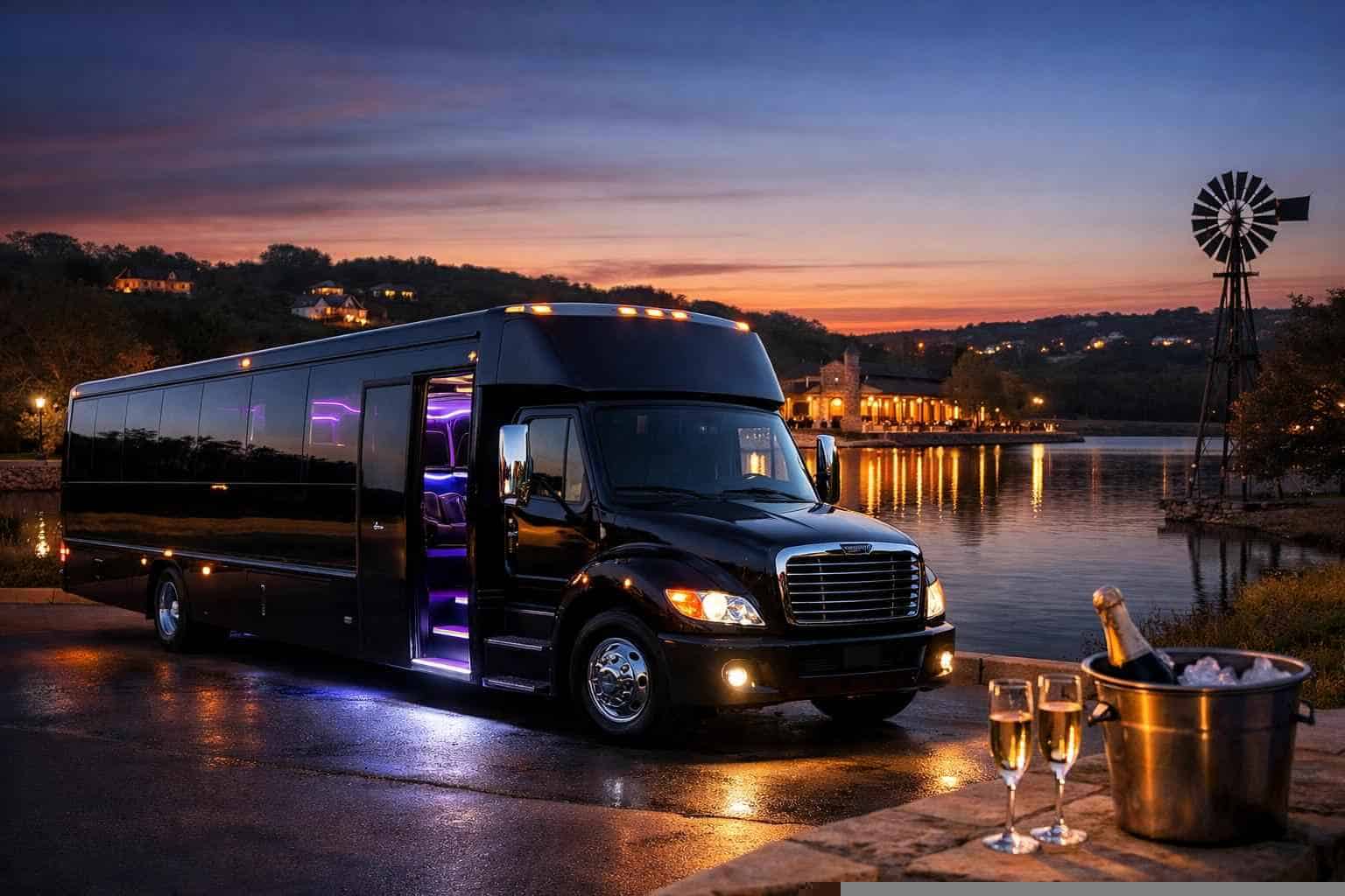 Benbrook TX Black Party Bus Rentals for Special Events