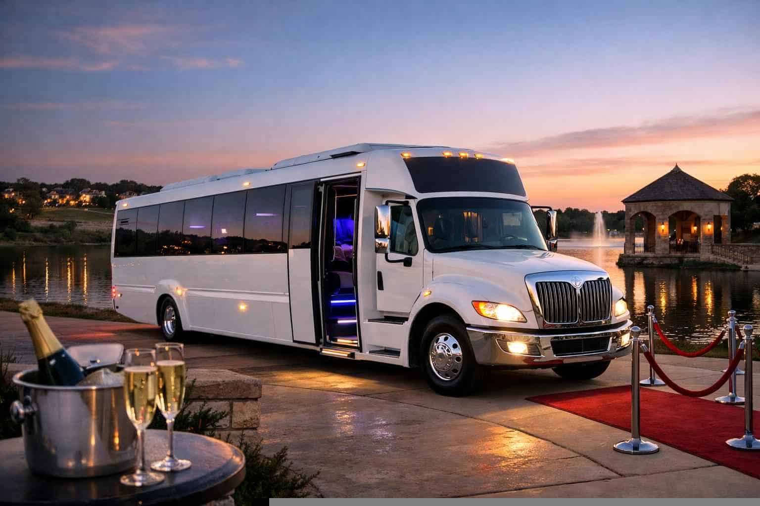 Benbrook TX White Party Bus Rentals for Special Events