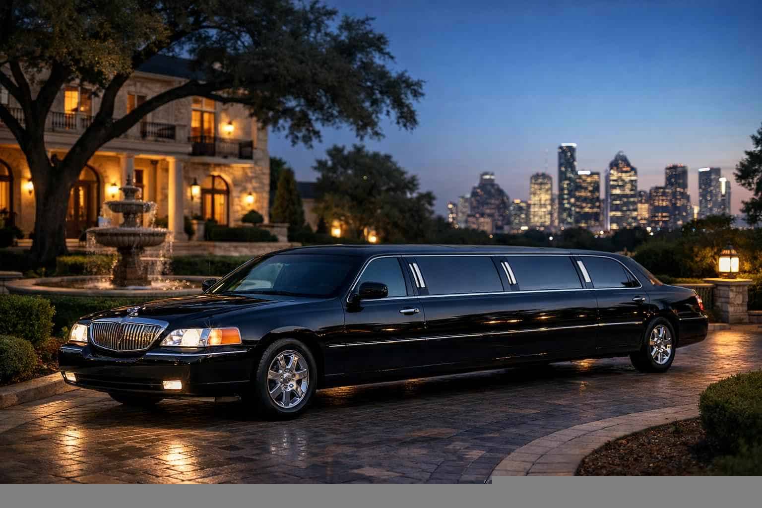 Black Limo Rental Near Me in River Oaks Texas
