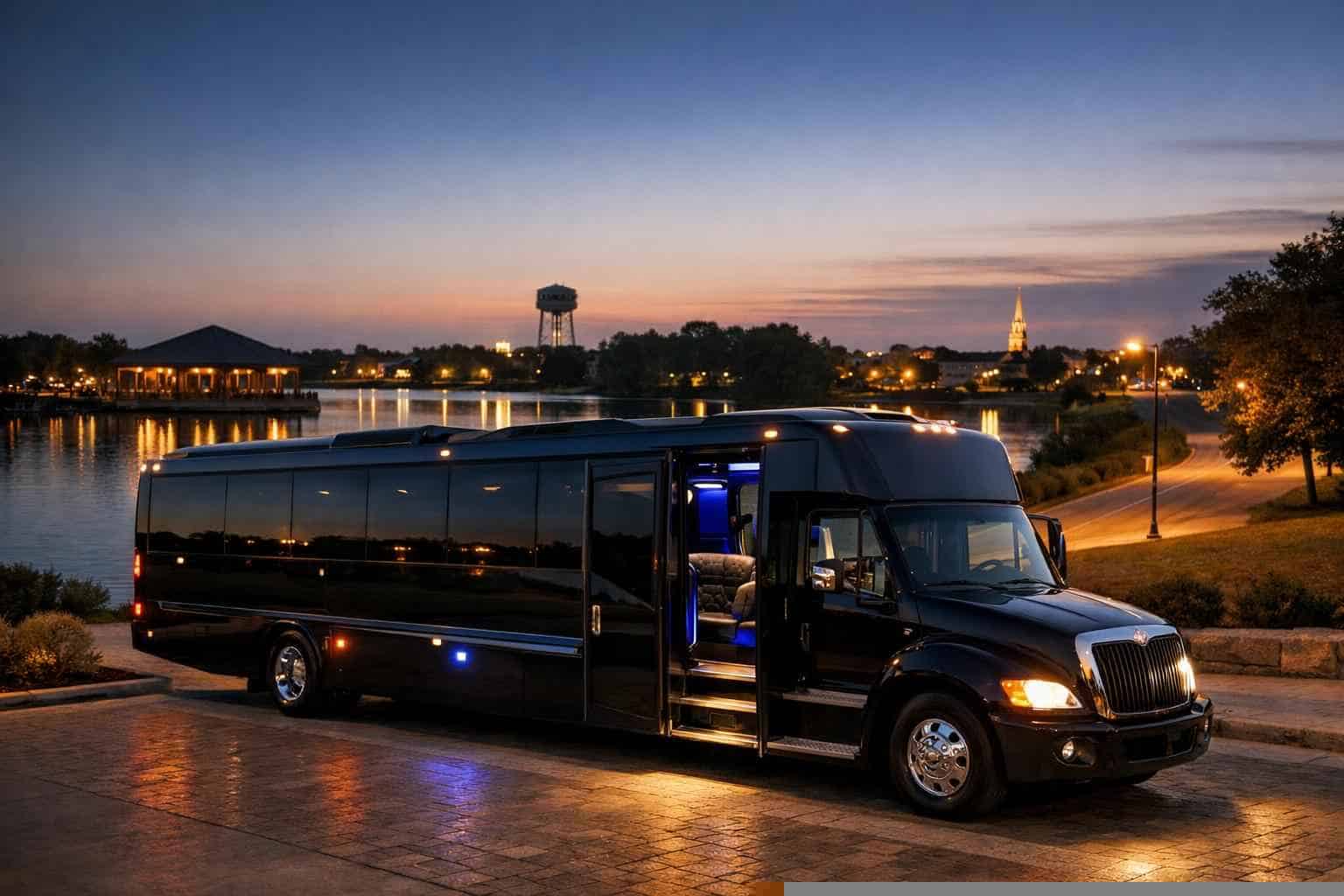 Black Party Bus Rental Near Me in Benbrook Texas