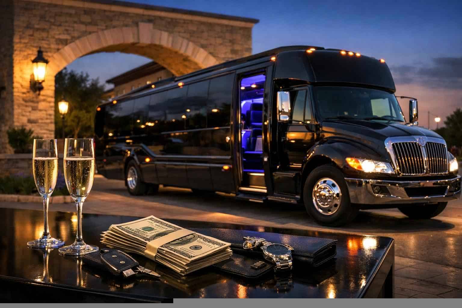Black Party Bus Rental Pricing in Colleyville TX