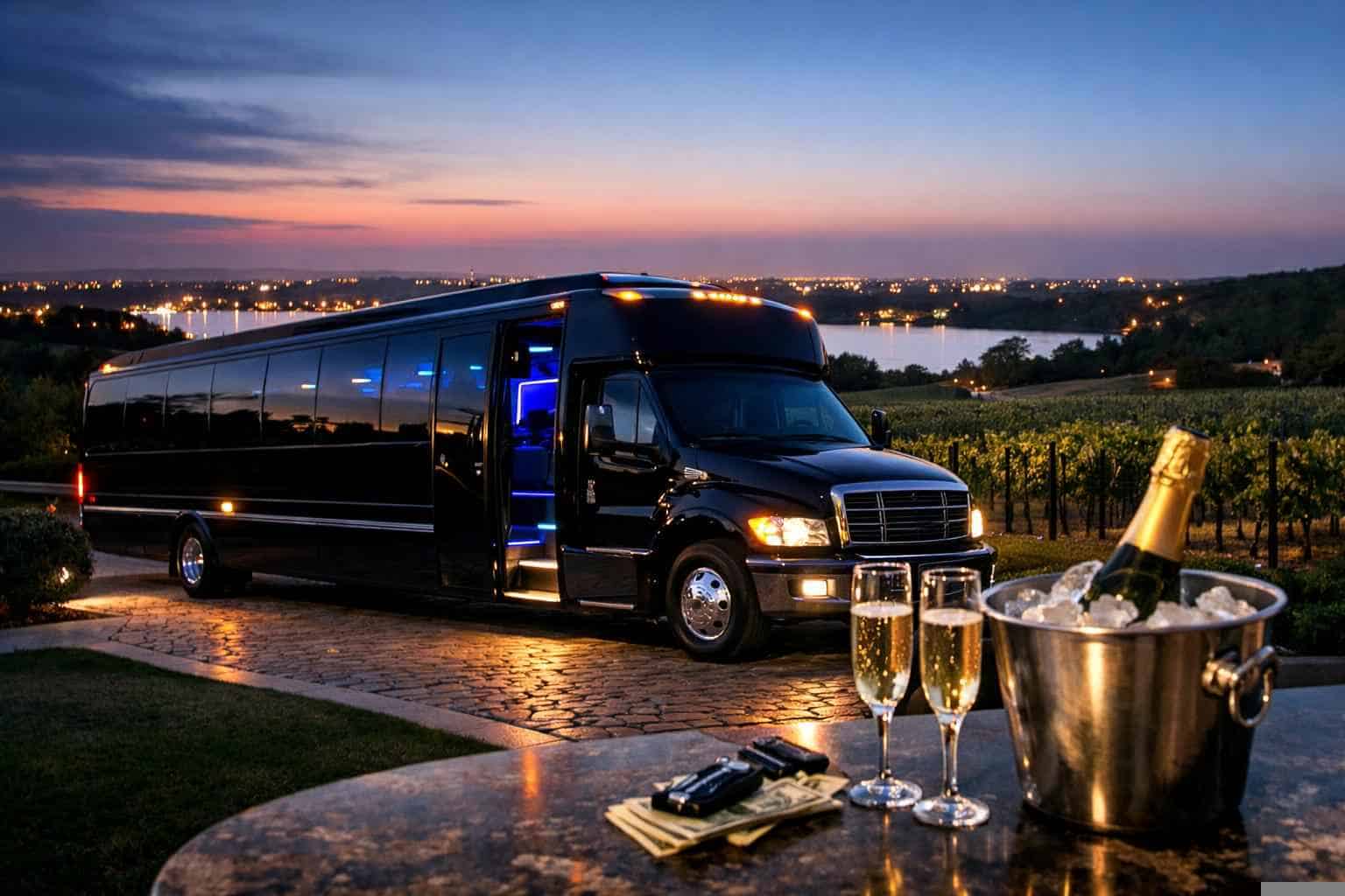 Black Party Bus Rental Pricing in Grapevine TX