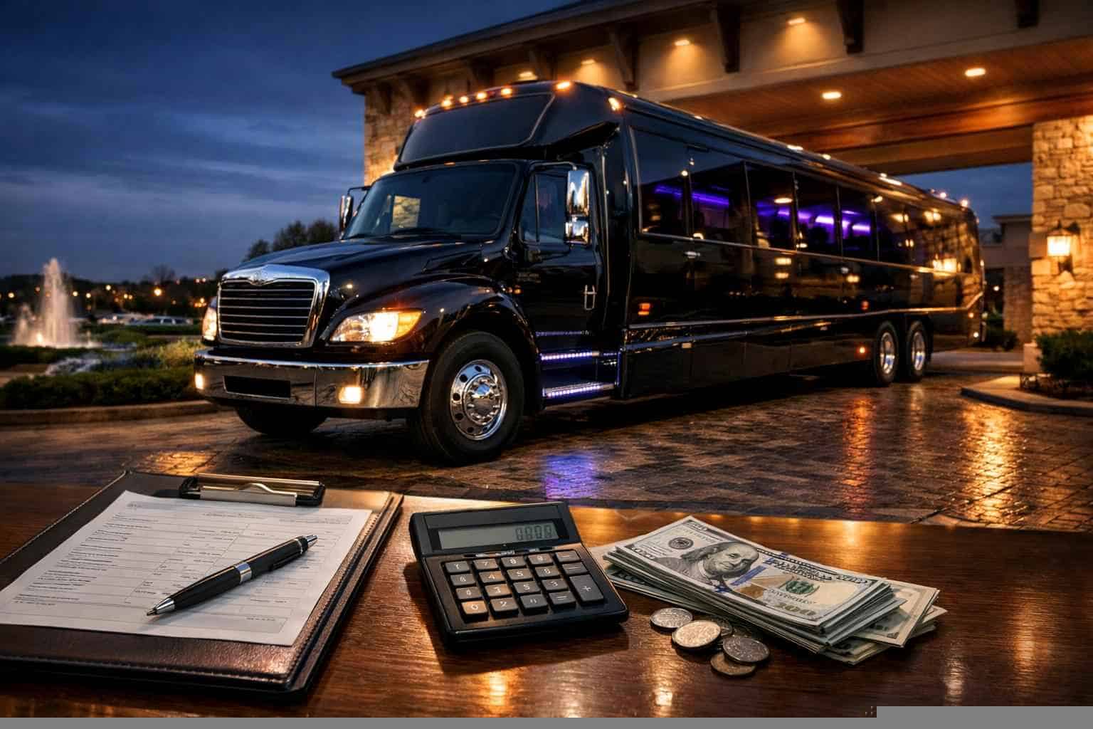 Black Party Bus Rental Pricing in Mansfield TX