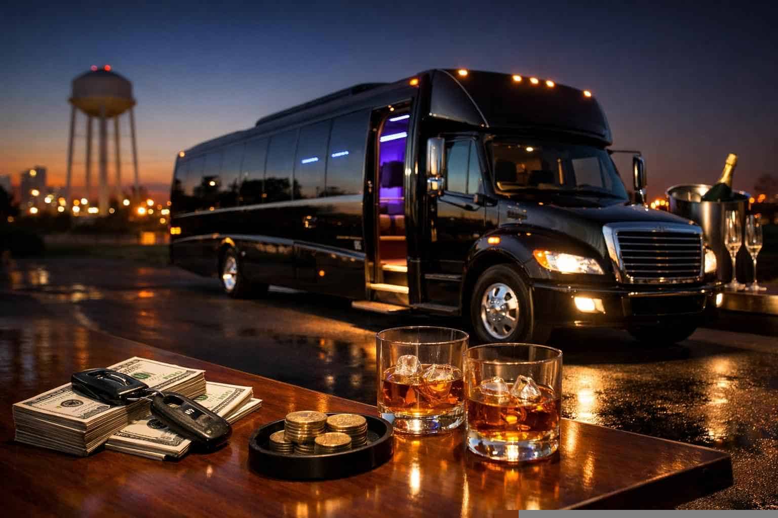 Black Party Bus Rental Pricing in Saginaw TX
