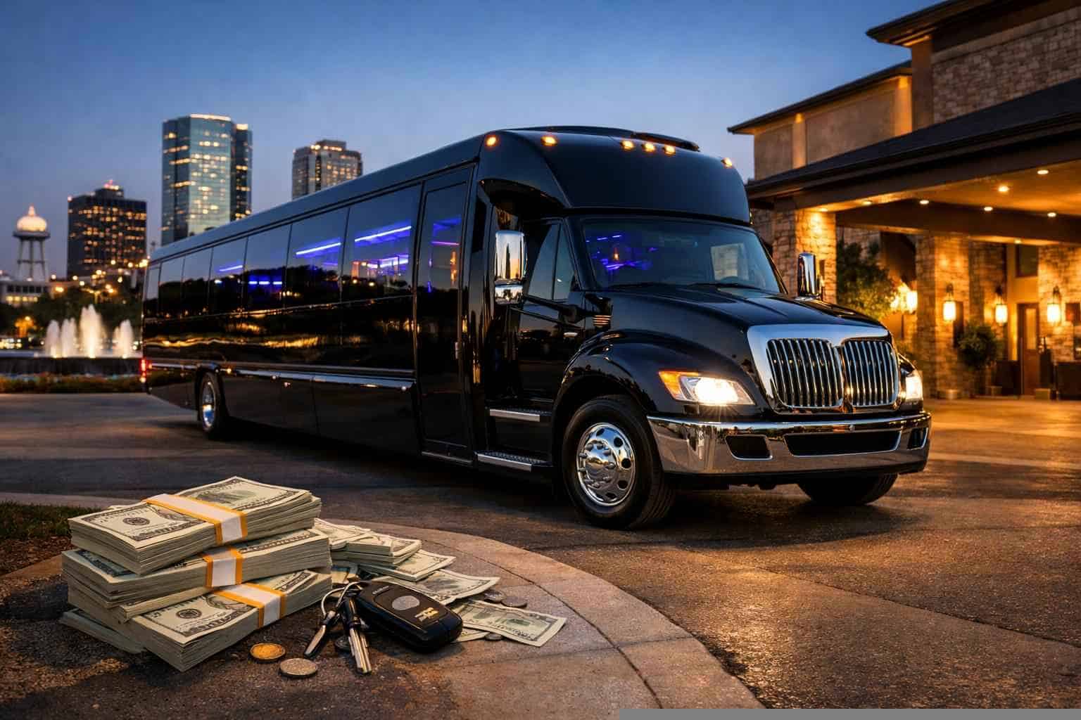 Black Party Bus Rental Pricing in White Settlement TX