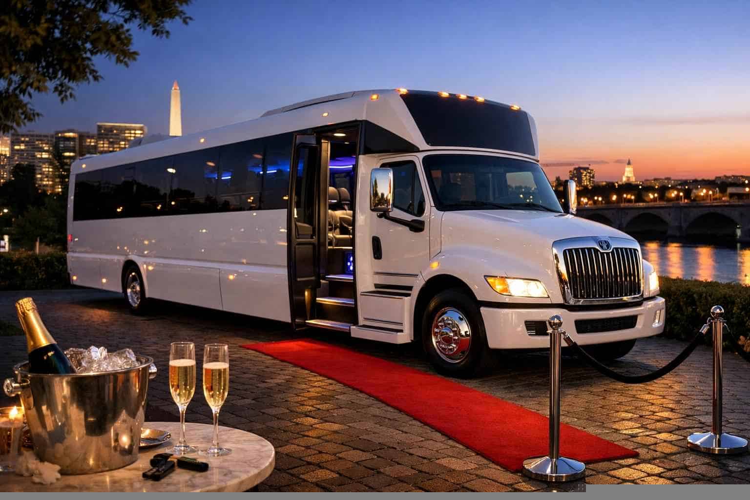 White Party Bus Rental In Arlington Texas Book Your Arlington White Party Bus Rental Today