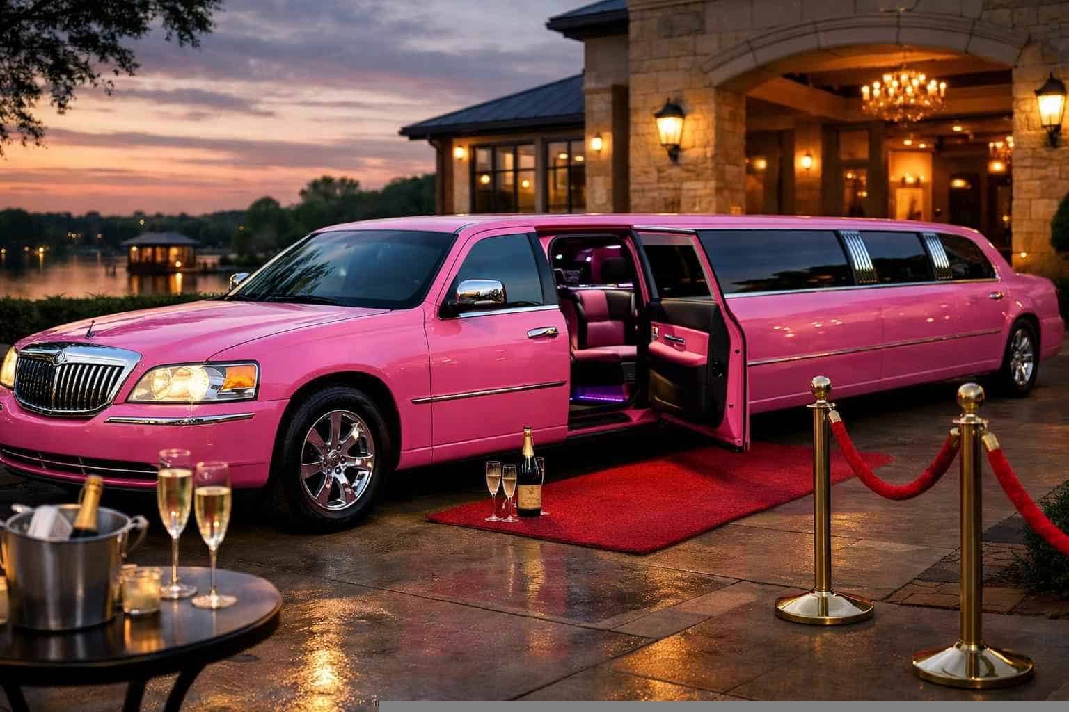 Book Your Benbrook Pink Limo Rental Today