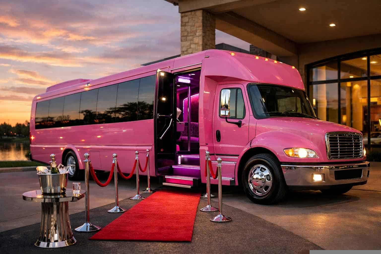Book Your Benbrook Pink Party Bus Rental Today
