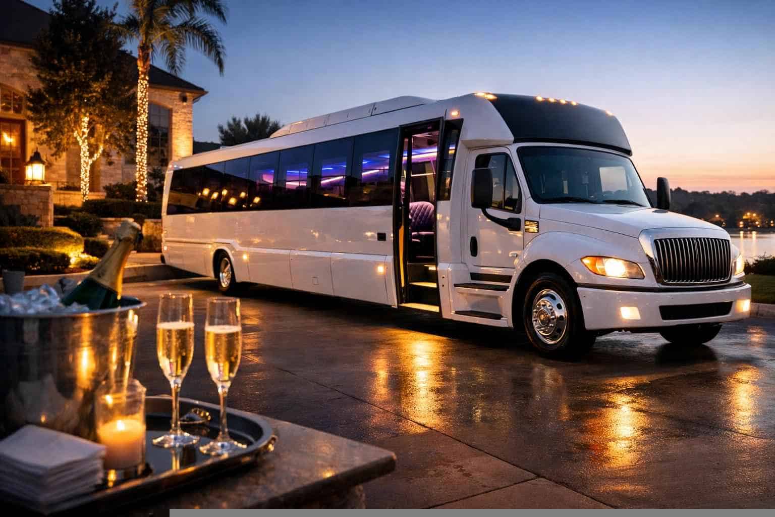 Book Your Benbrook White Party Bus Rental Today