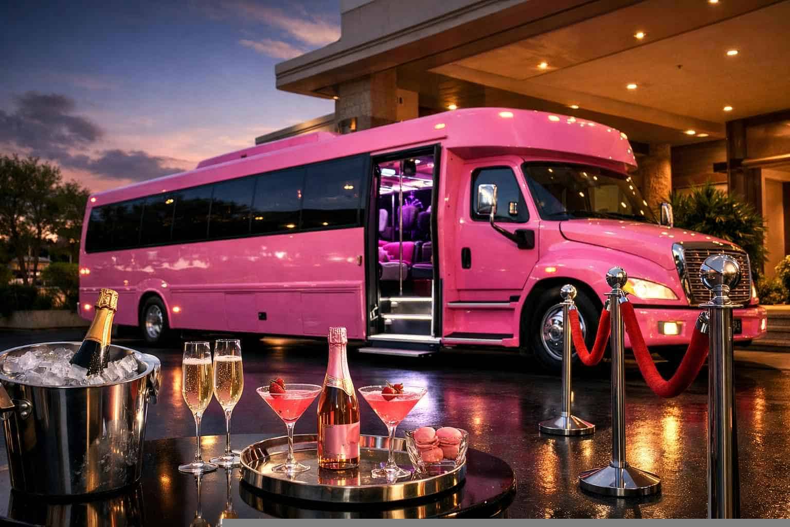 Book Your Euless Pink Party Bus Rental Today
