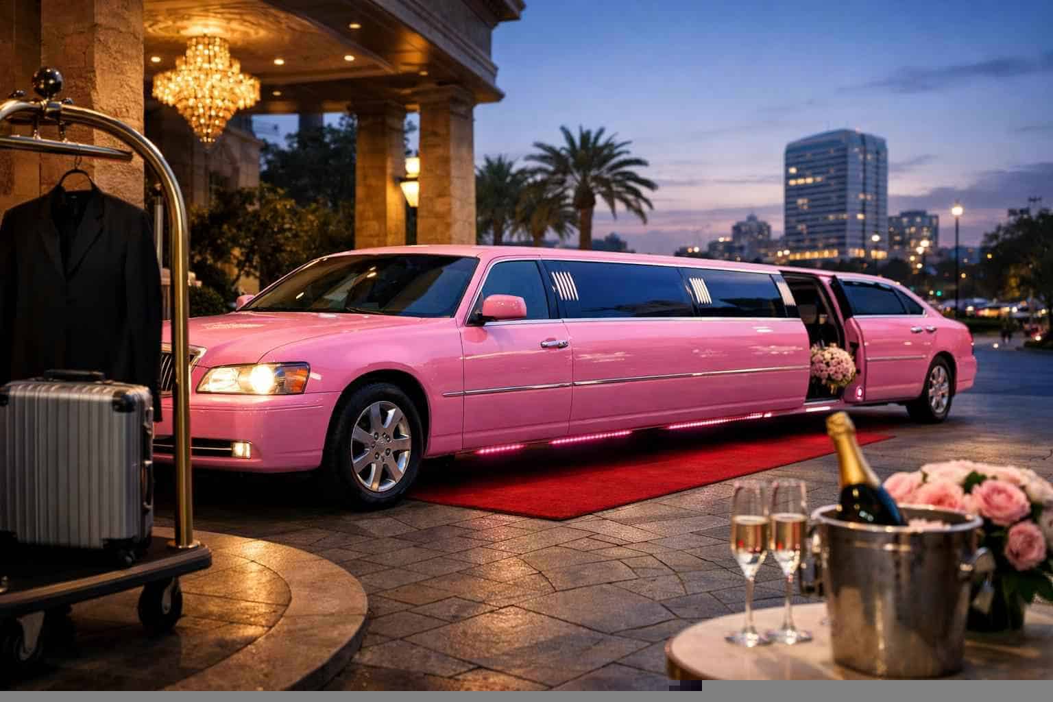 Book Your Haltom City Pink Limo Rental Today