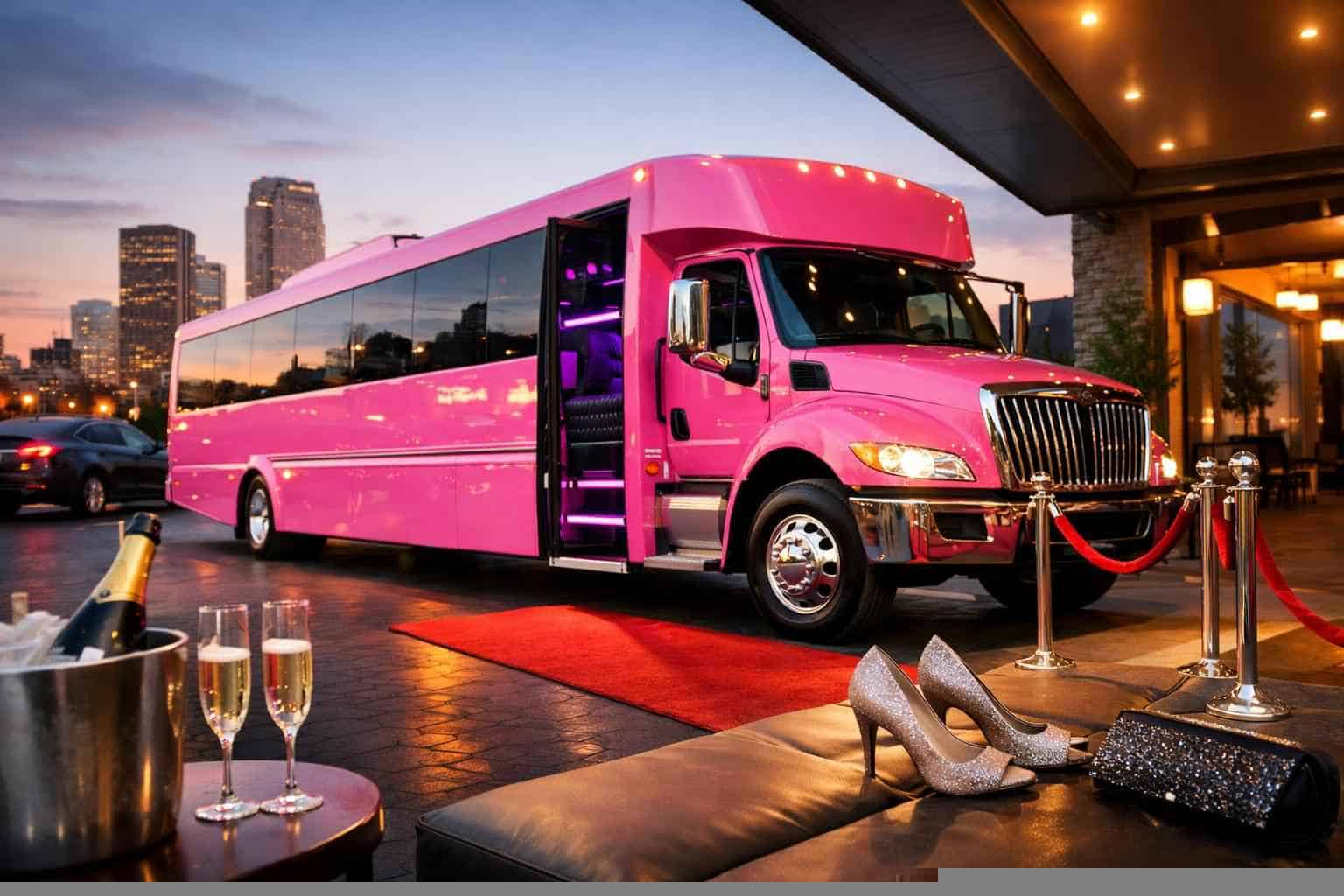 Book Your Haltom City Pink Party Bus Rental Today