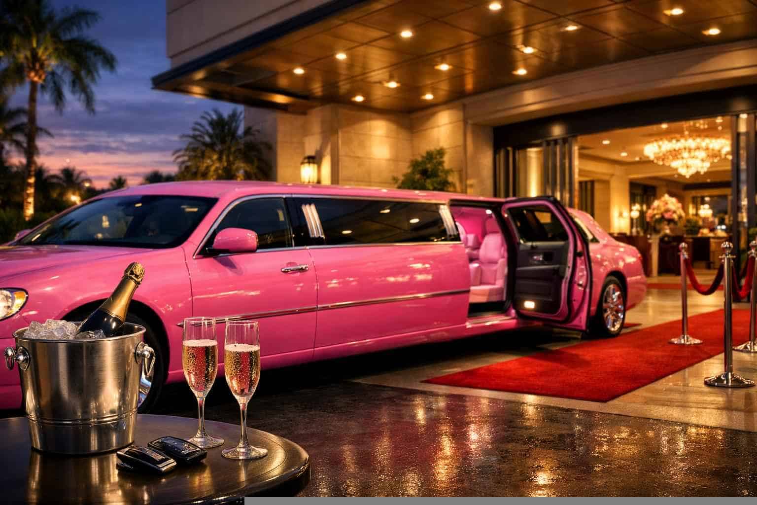Book Your Hurst Pink Limo Rental Today