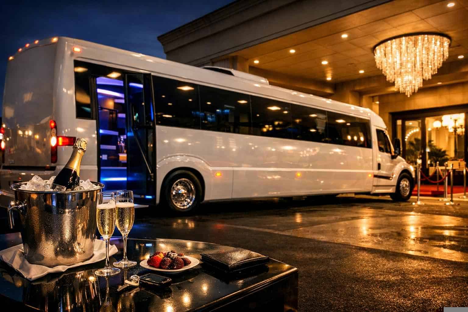 Book Your Hurst White Party Bus Rental Today