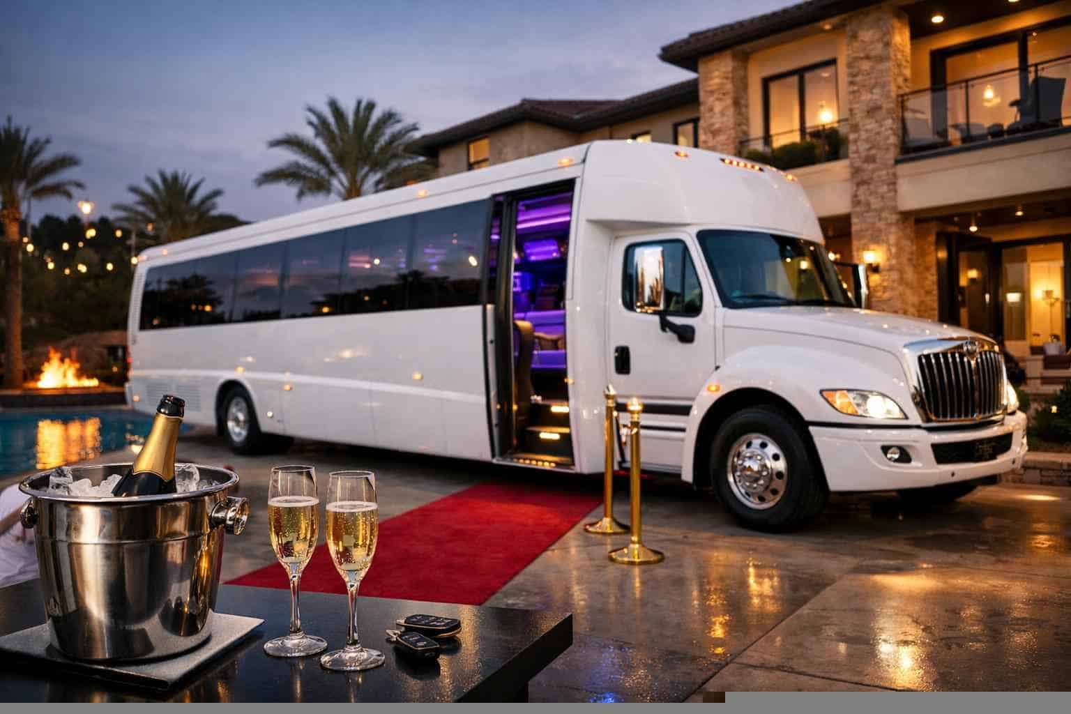 Book Your Keller White Party Bus Rental Today