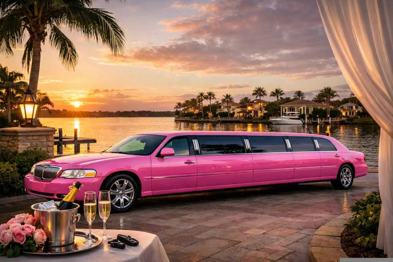 Book Your Lake Worth Pink Limo Rental Today
