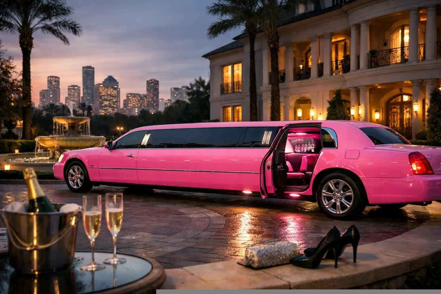 Book Your River Oaks Pink Limo Rental Today