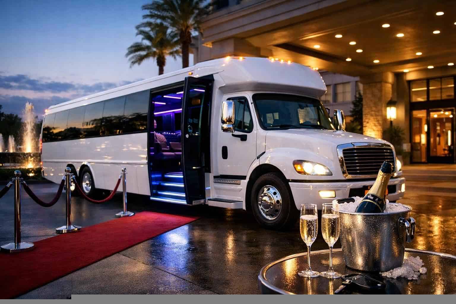 Book Your White Settlement White Party Bus Rental Today