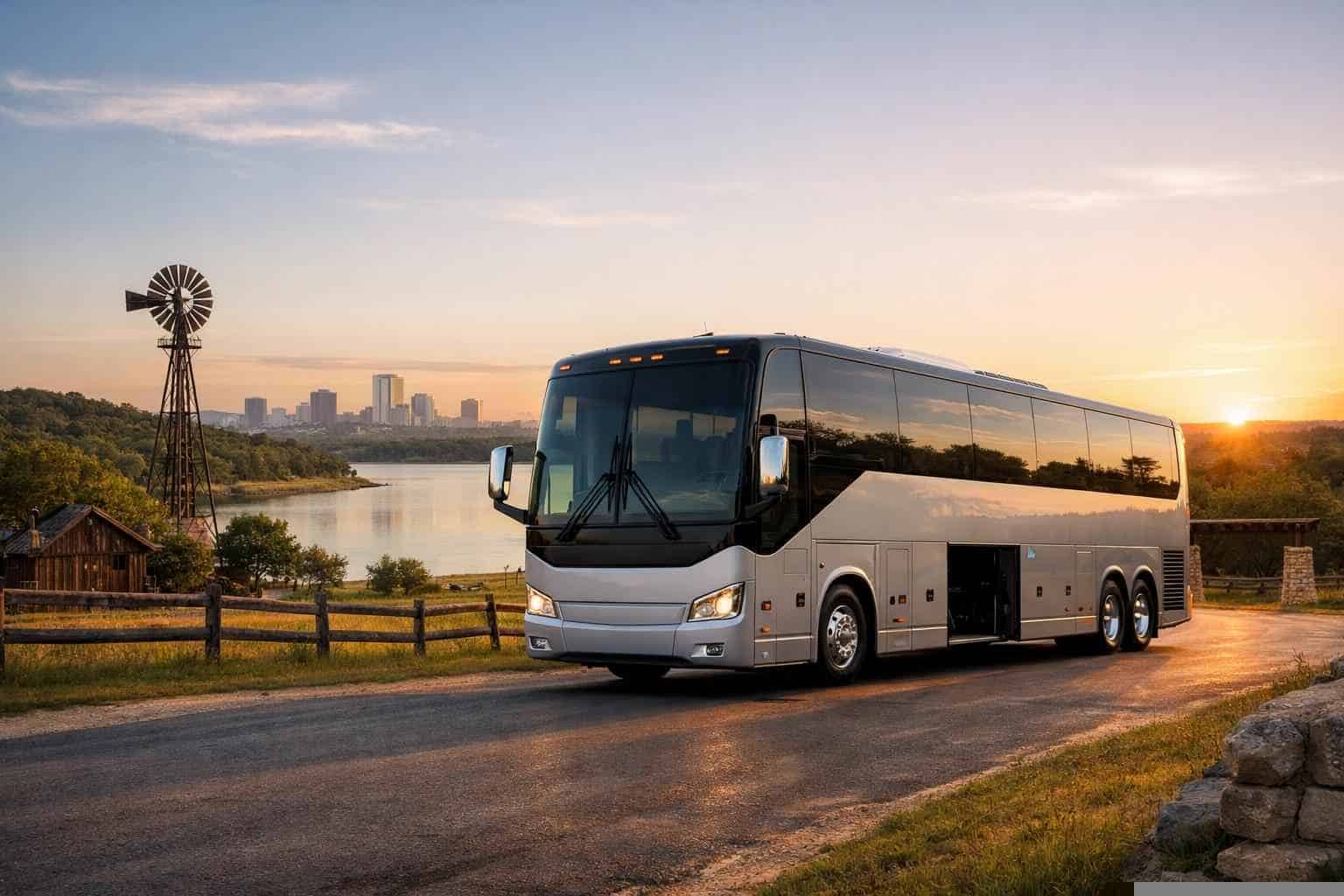 Charter Bus Rental Near Me in Benbrook Texas