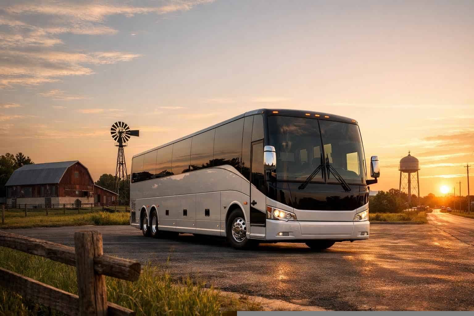 Charter Bus Rental Near Me in Burleson Texas