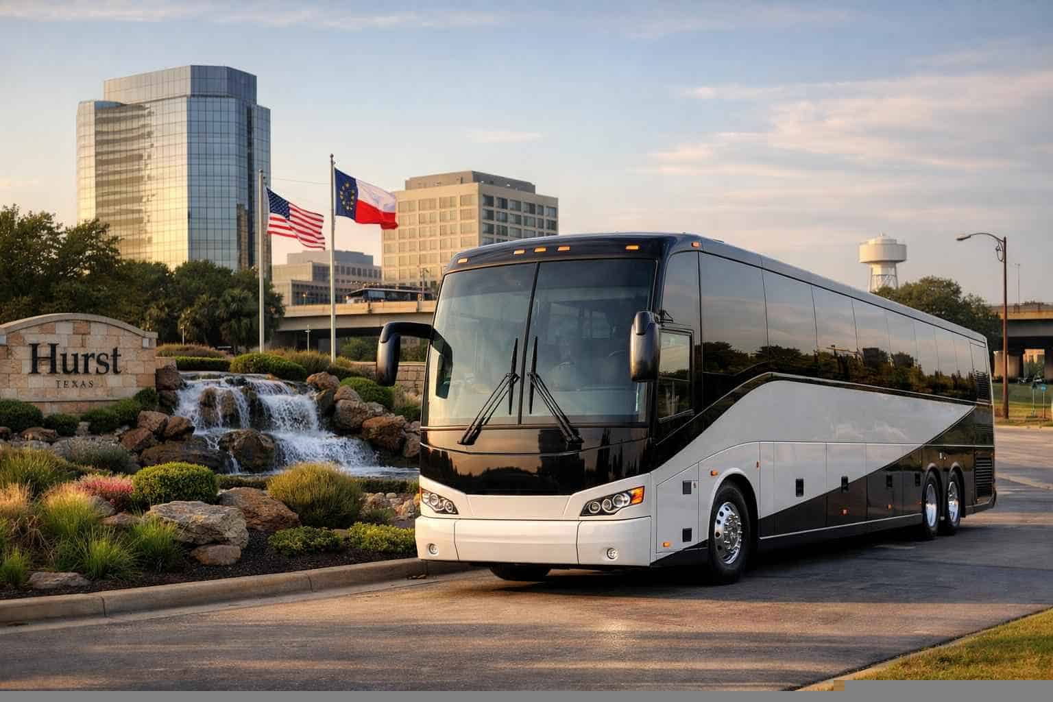 Charter Bus Rental Near Me in Hurst Texas