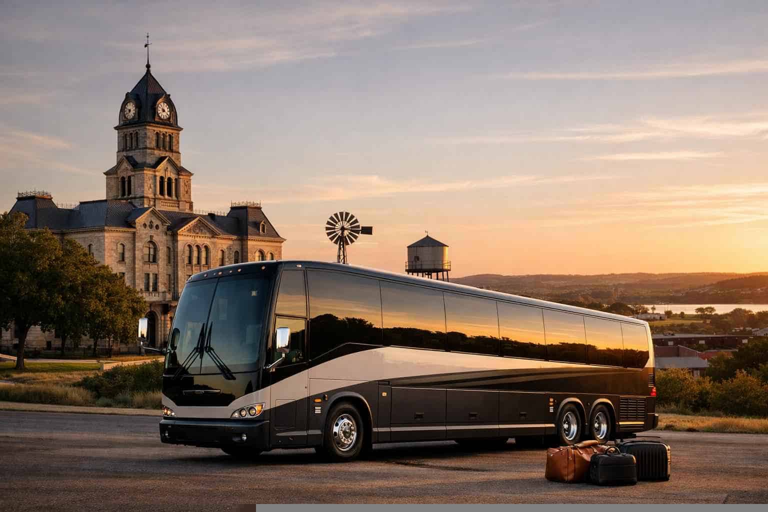 Charter Bus Rental Near Me in Weatherford Texas