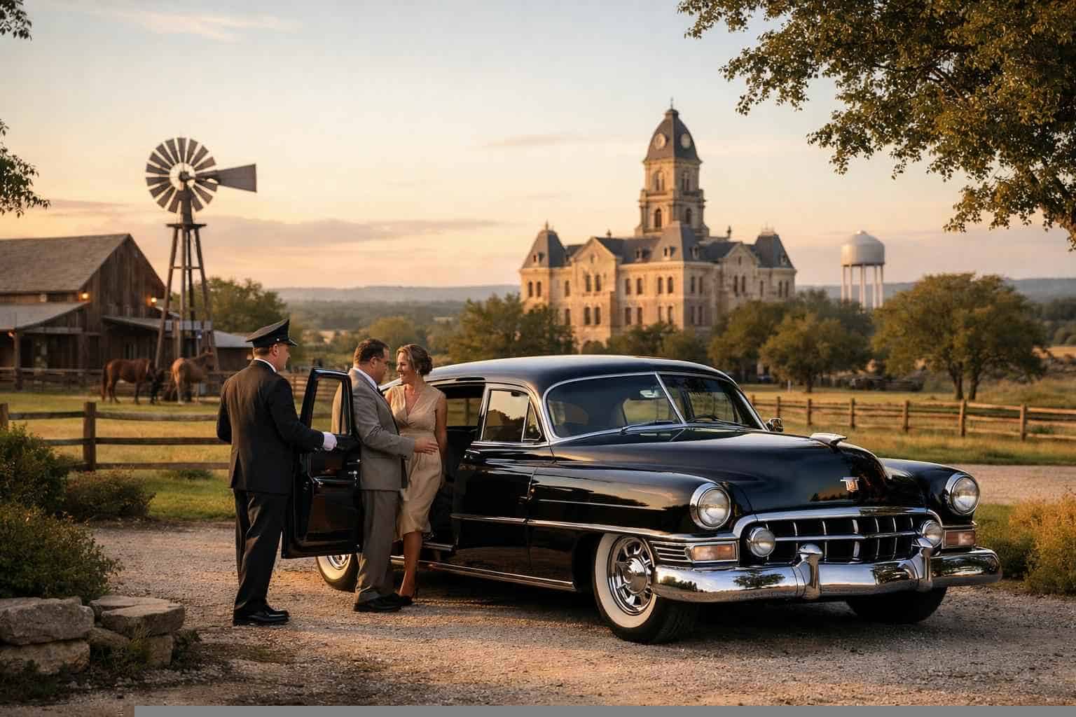 Classic Car Chauffeur Service Near Me in Weatherford Texas