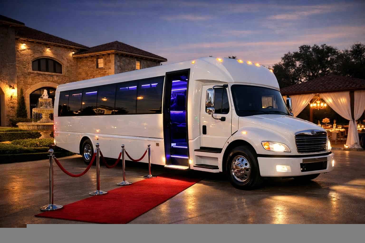 Colleyville TX White Party Bus Rentals for Special Events