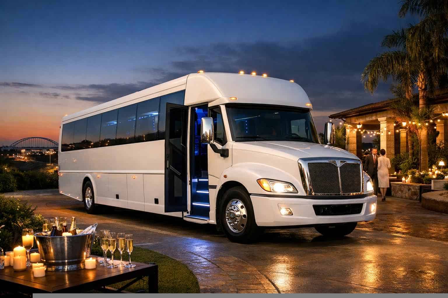 Euless TX White Party Bus Rentals For Special Events