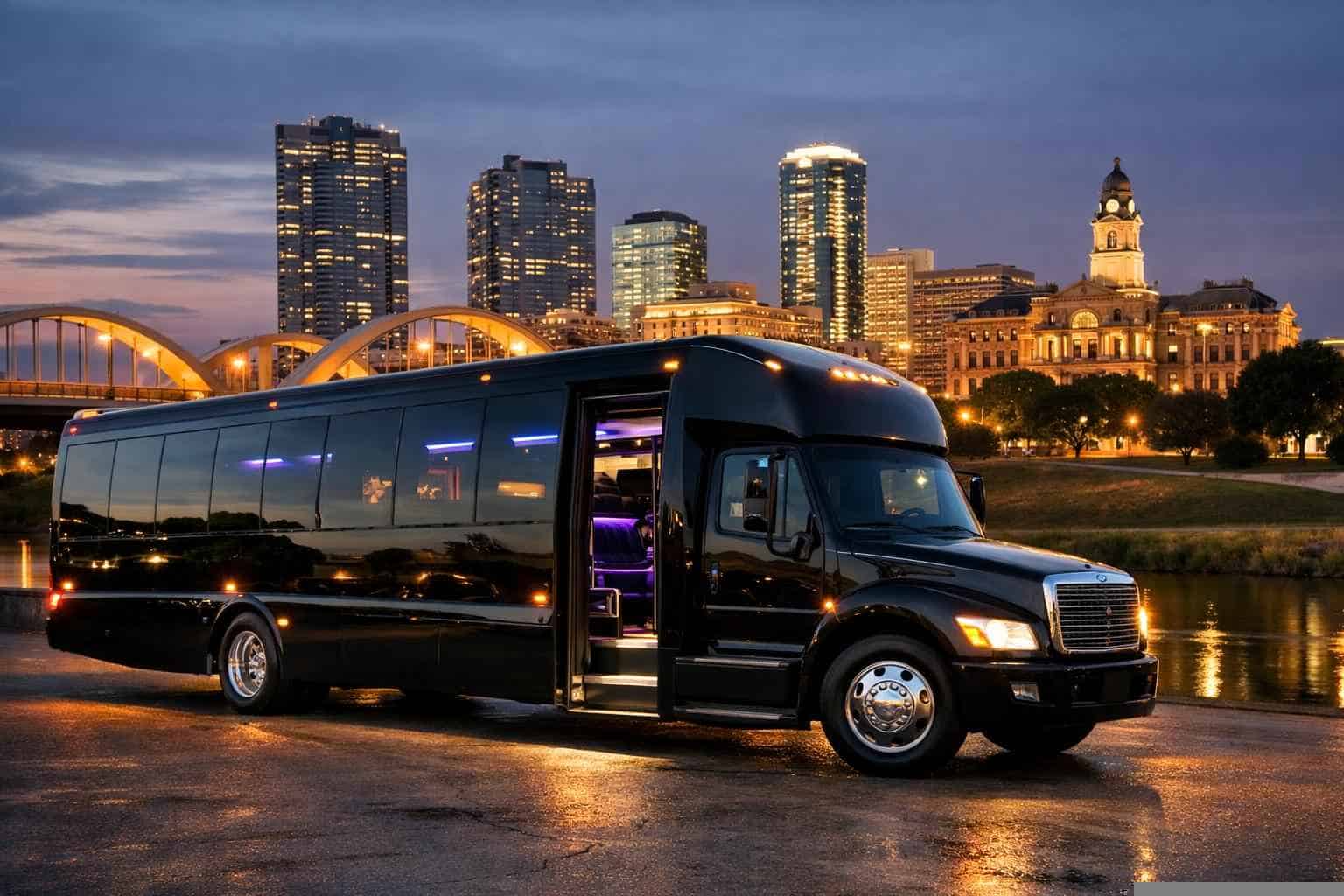 Black Party Bus Rental In Fort Worth Texas Fort Worth TX Black Bus Rentals for Special Events