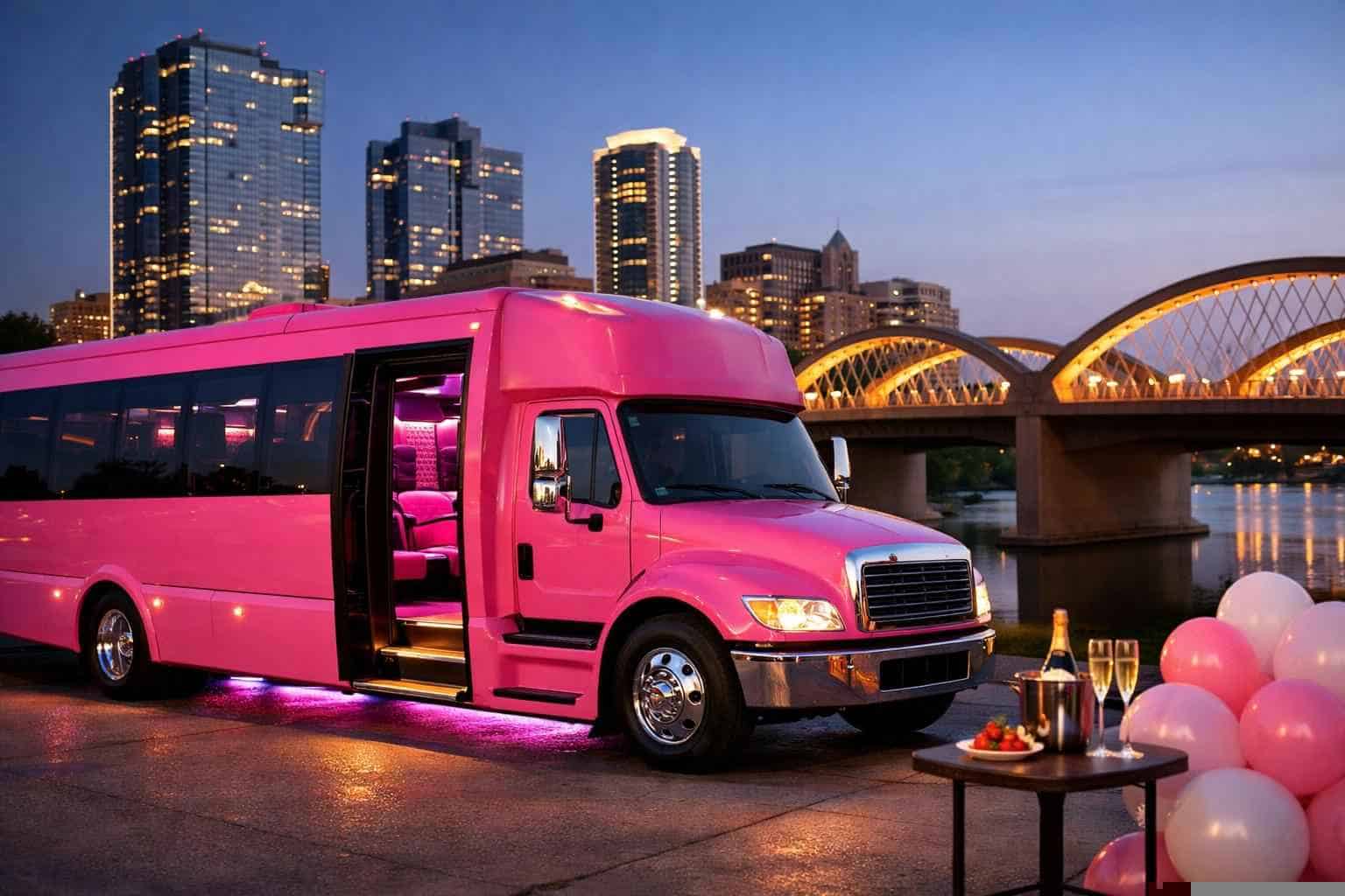 Fort Worth TX Pink Bus Rentals for Special Events